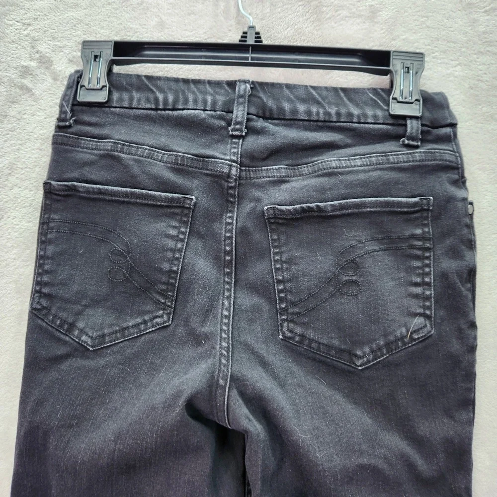 Women with Control Womens 2 Black Contour Curves Slim Crop Raw Hem Pants A685067